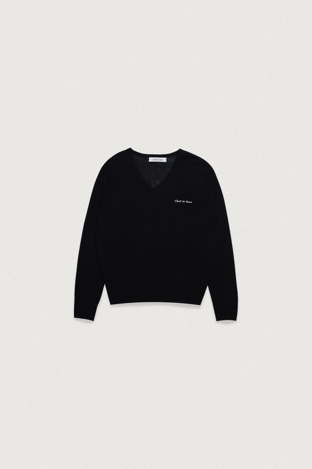 샤드라마 [2차 REORDER] VISCOSE V-NECK KNIT [BLACK] 상품 이미지 1