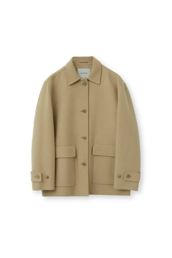 W Handmade Half Coat, Beige
