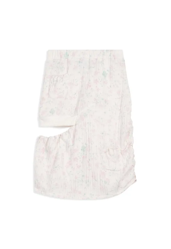 FLORAL BLANKIE CUTOUT SKIRT, MULTI