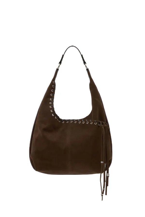 [4차 재입고] 미디움 슬래쉬 호보 백 medium slash hobo bag (suede brown)