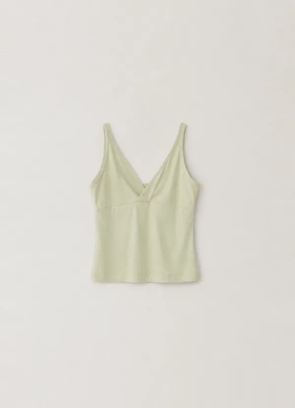 Spandex V-neck Sleeveless 2 - Melon