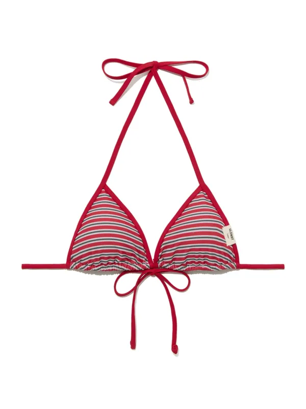 G ENCORE STRIPE BIKINI TOP (RED STRIPE)