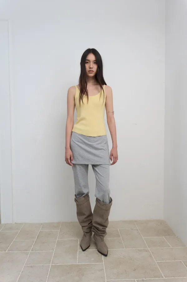 BASIC SLEEVELESS KNIT_YELLOW