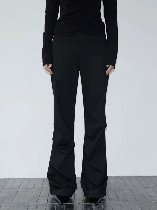 Drape Flare Slacks (black)
