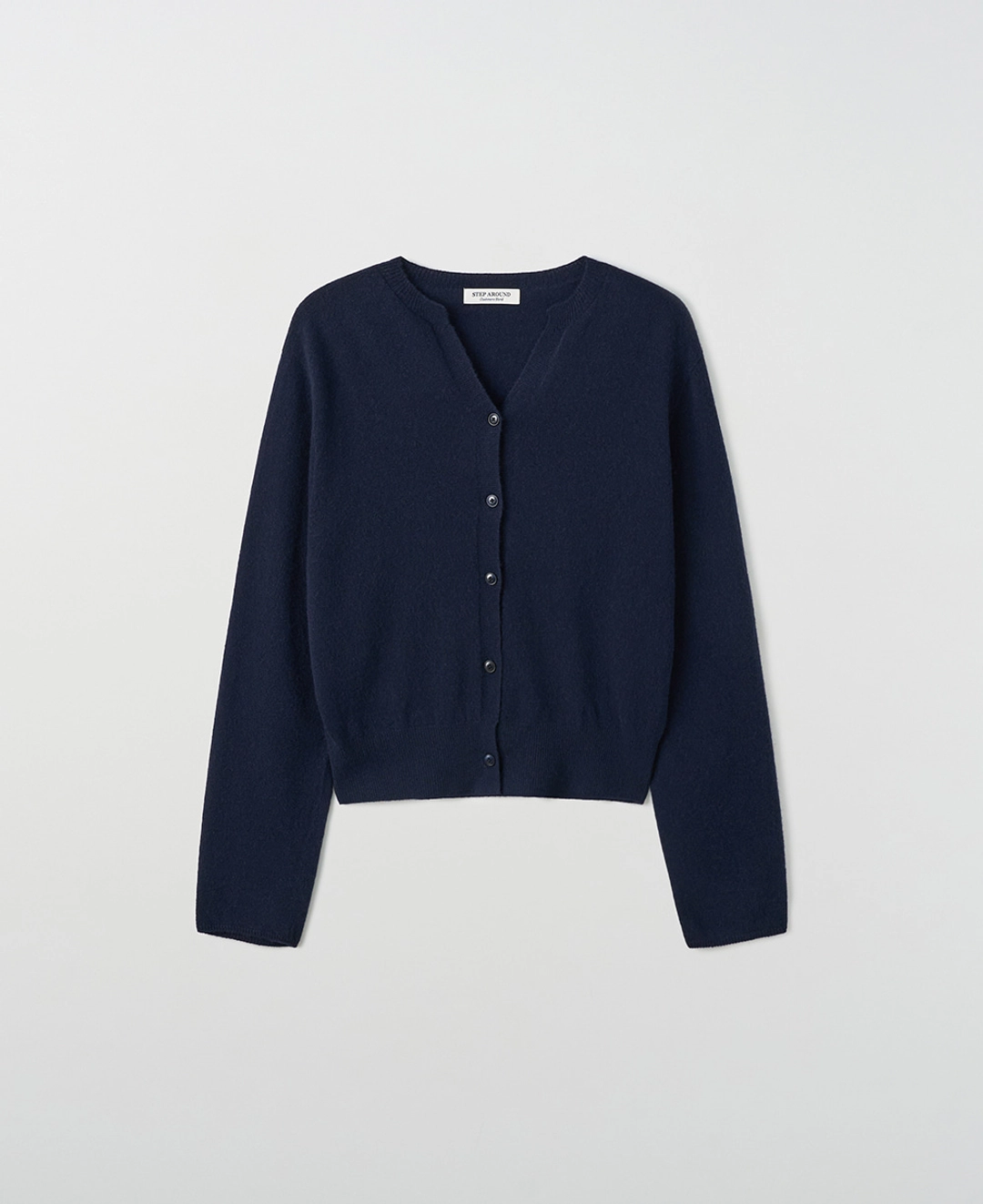 스텝어라운드 Cashmere whole garment round cardigan_NAVY 상품 이미지 2