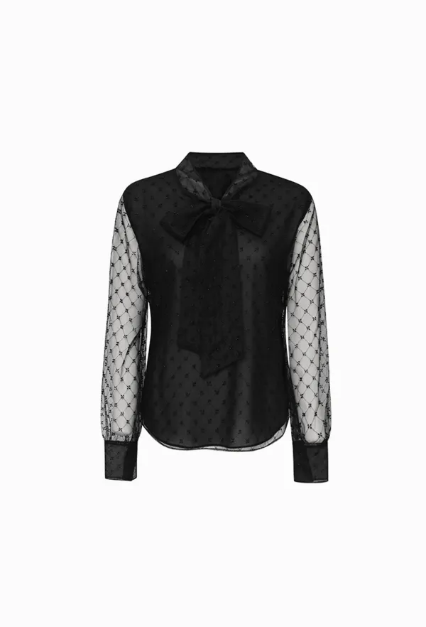 Elodie Tie Blouse (Black)