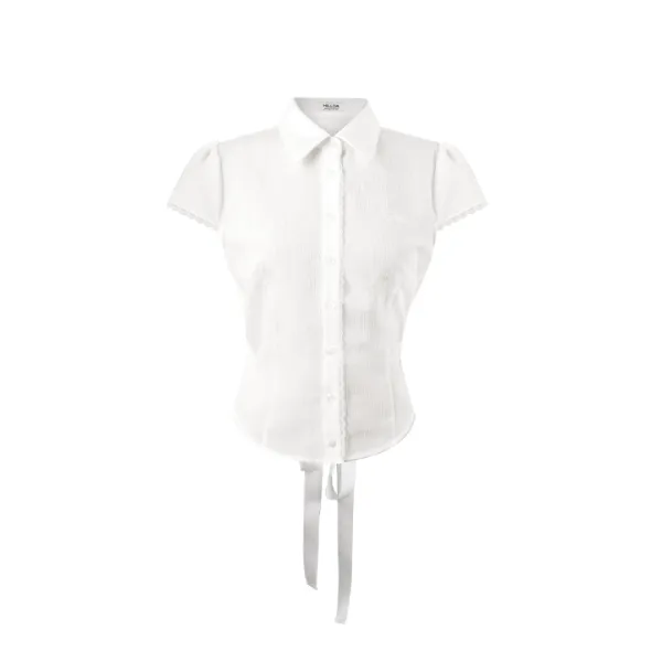 Lacy Bow Shirt [White]