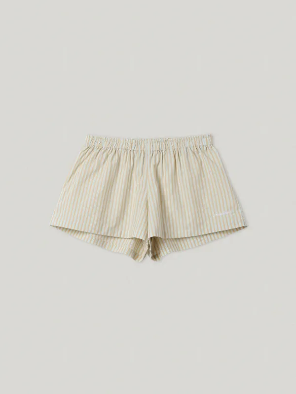 Rebel Striped Shorts Beige