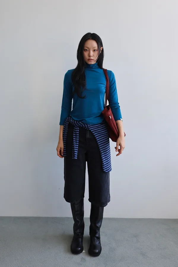 Turtleneck T-shirt_Purple