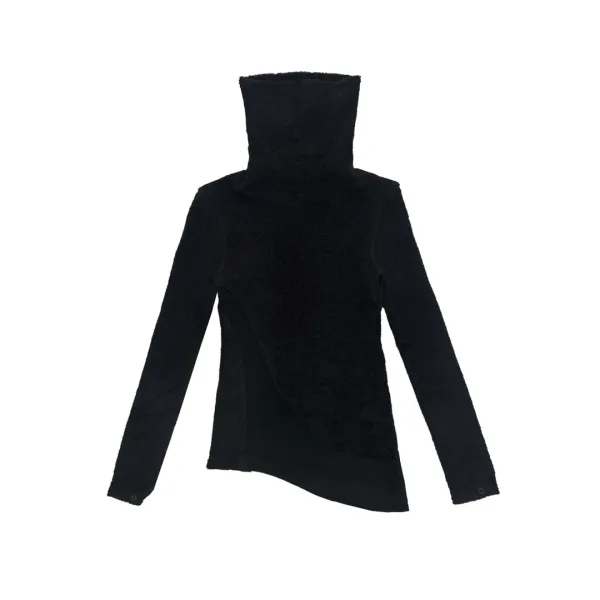 AW24 CURVED TURTLENECK SWEATER (BLACK)
