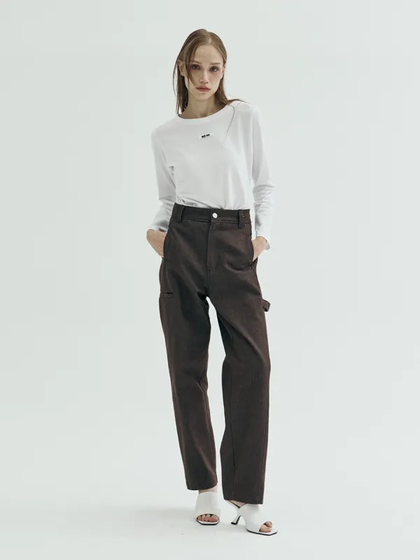 MUSÉE Bastille Utility Wide Denim Pants_Brown