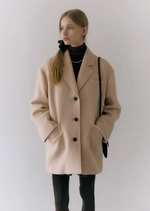 OVER-FIT HALF JACKET (pale pink)