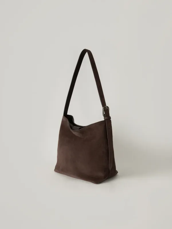 Moa suede hobo bag - Brown suede