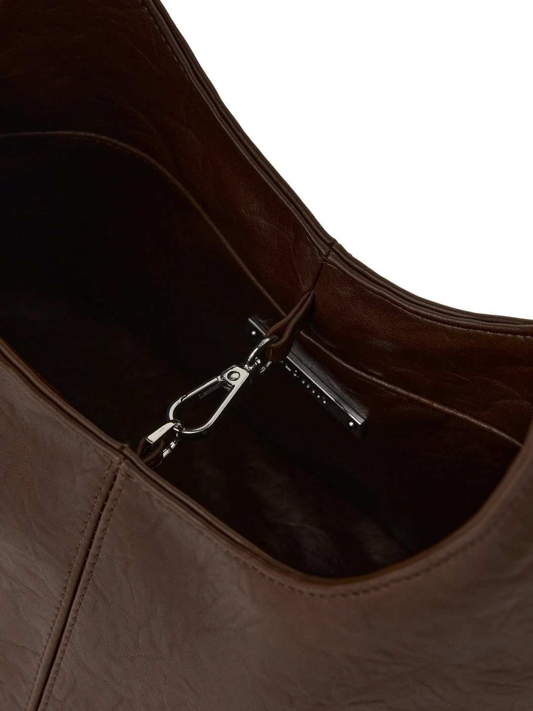 글로니 G LEATHER HALF SHOULDER BAG (BROWN) 상품 이미지 2