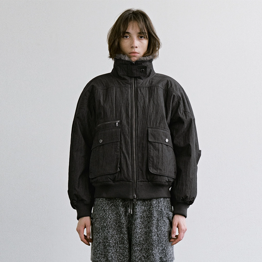 트리밍버드 Reversible Fur Bomber Jacket [ Brown ] 상품 이미지 2