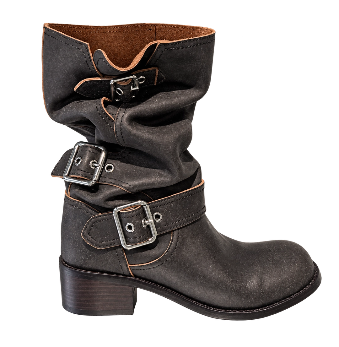 꼼시아 Washed New Biker Boots (Pre Order  -9/20) 상품 이미지 1