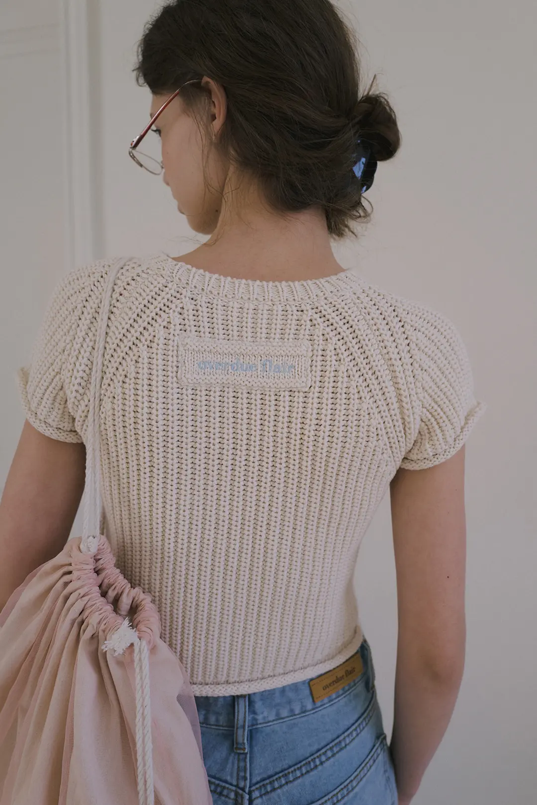 오버듀플레어 ROLLING CAP SLEEVE KNIT_CREAM 상품 이미지 2
