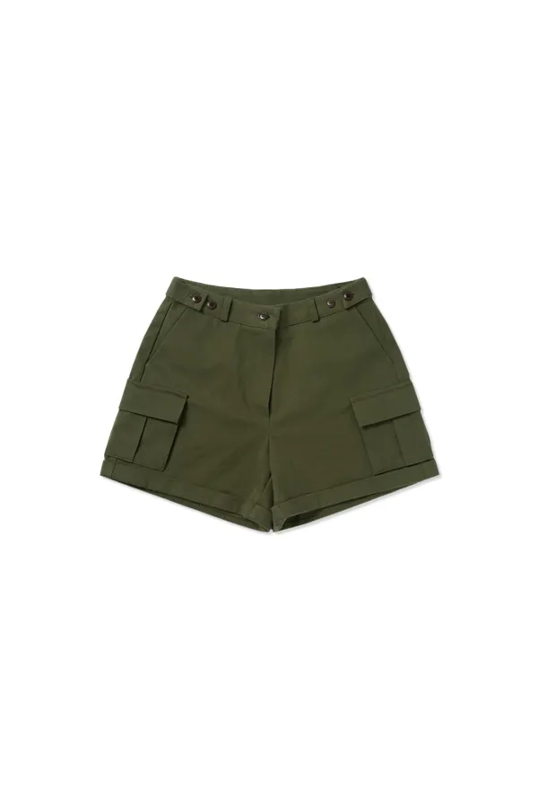 Roll-up cargo shorts_khaki
