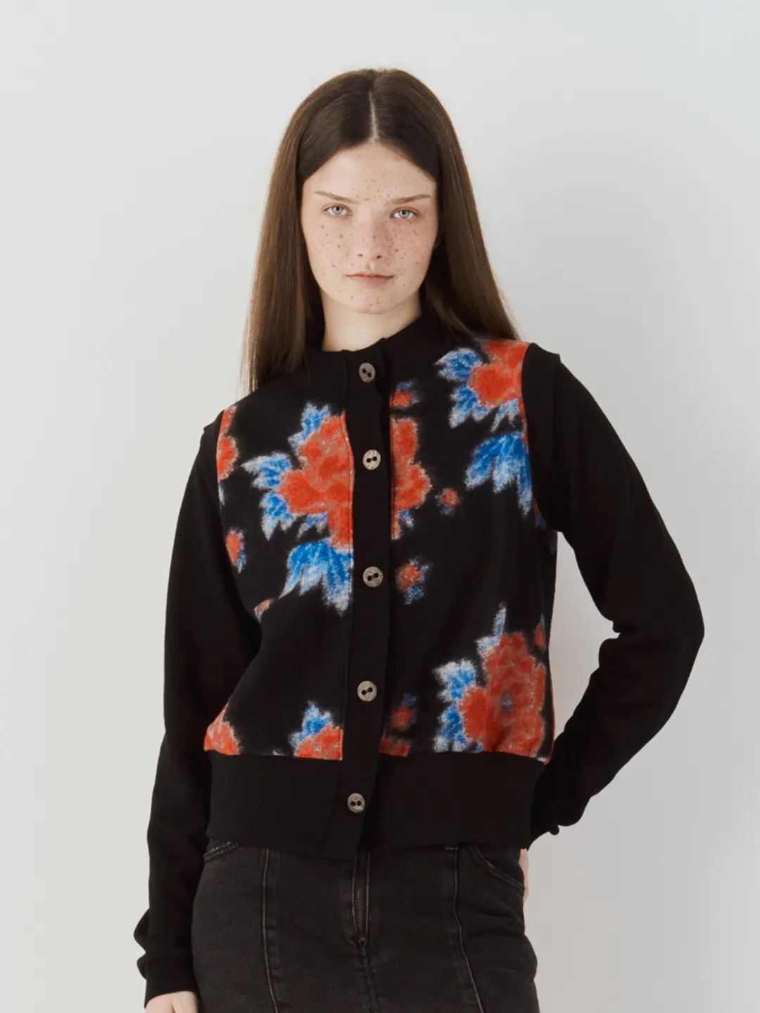 쎄쎄쎄 VINTAGE FLOWER WOOL KNIT CARDIGAN 상품 이미지 2