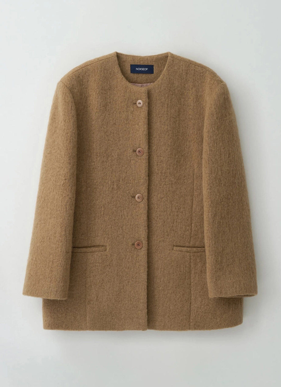 녹섭 [11차 리오더] Alpaca blend half coat_camel 상품 이미지 1