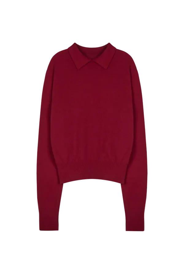 SPORT PK COLOR KNIT (BURGUNDY)