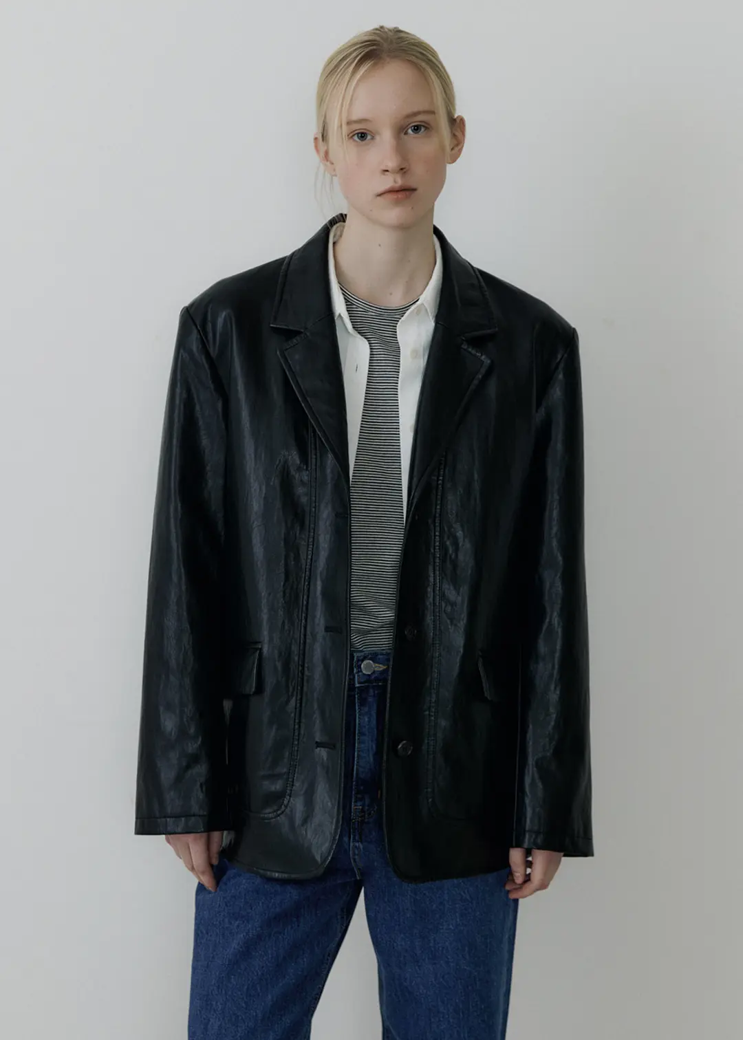 블루브릭 Most leather jacket (black) 상품 이미지 2