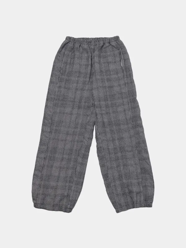 DRAWSTRING CHECK TROUSERS