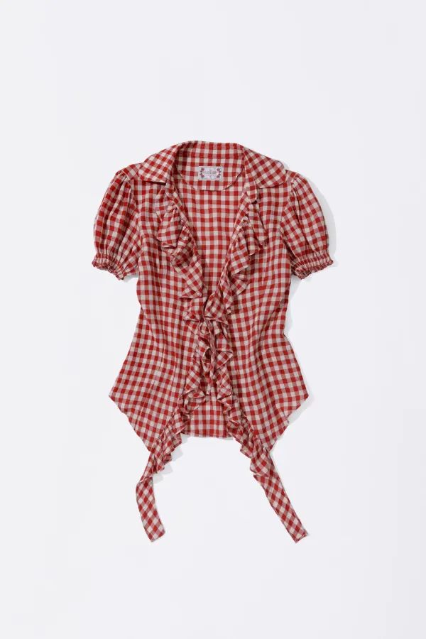 Cottage Open Blouse Red