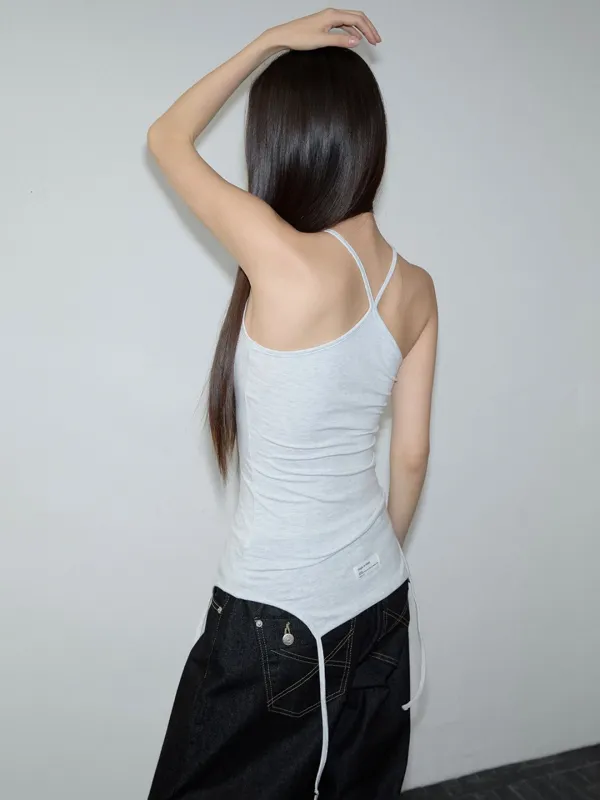 [2nd Reorder] Trace Strap Layered Sleeveless (melange)