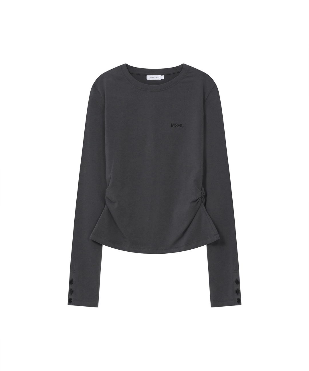 미세키서울 KIBON side shirring botton long sleeve CHARCOAL - 미세키서울 상품 이미지 1
