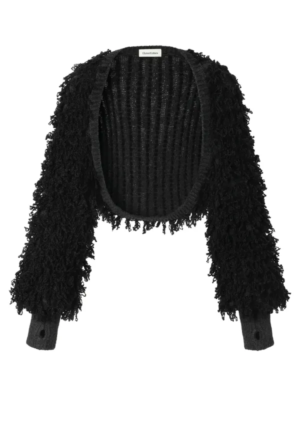 Shaggy fur bolero