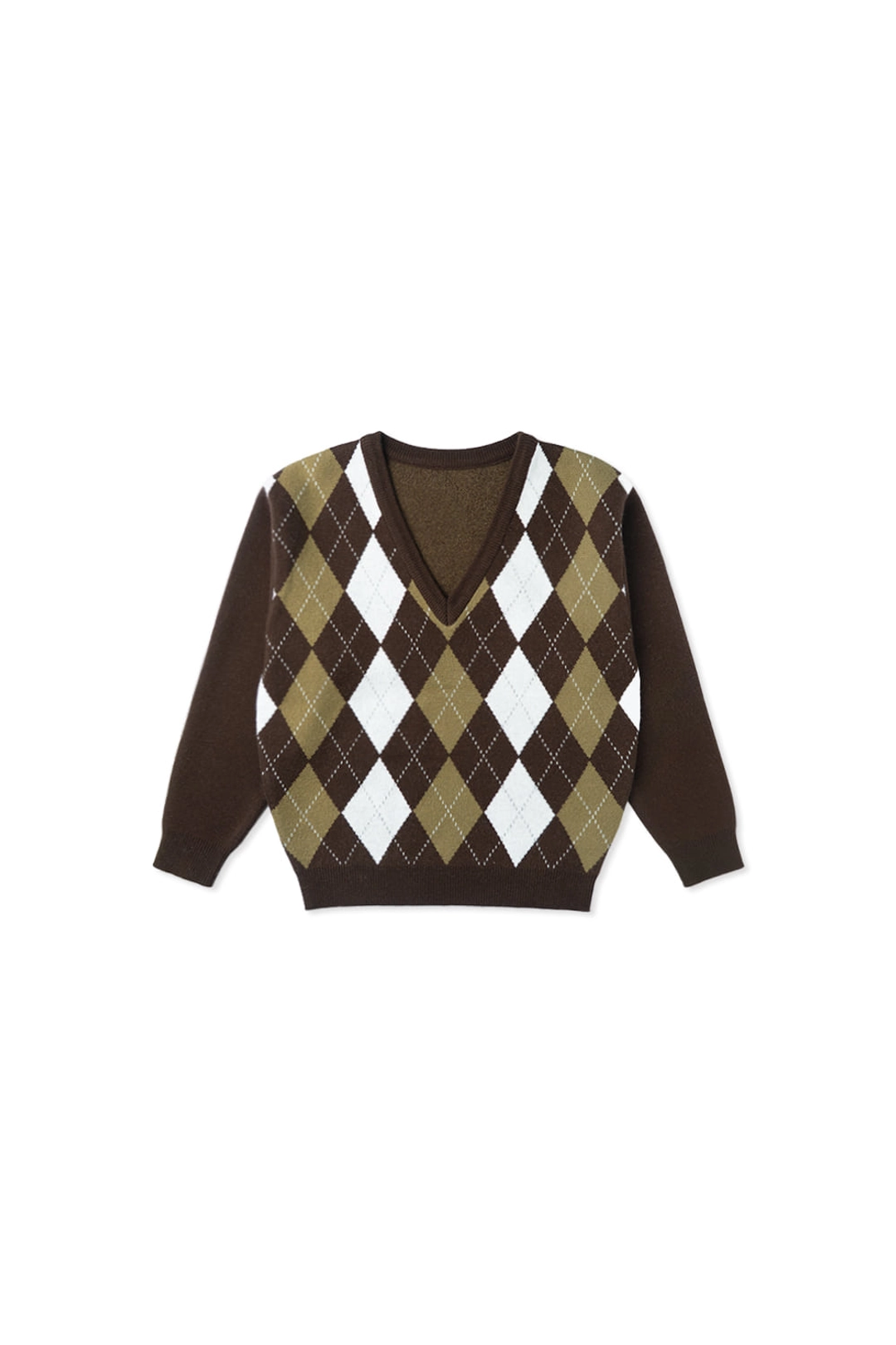 위드아웃썸머 Cocoa argyle knit_brown 상품 이미지 1
