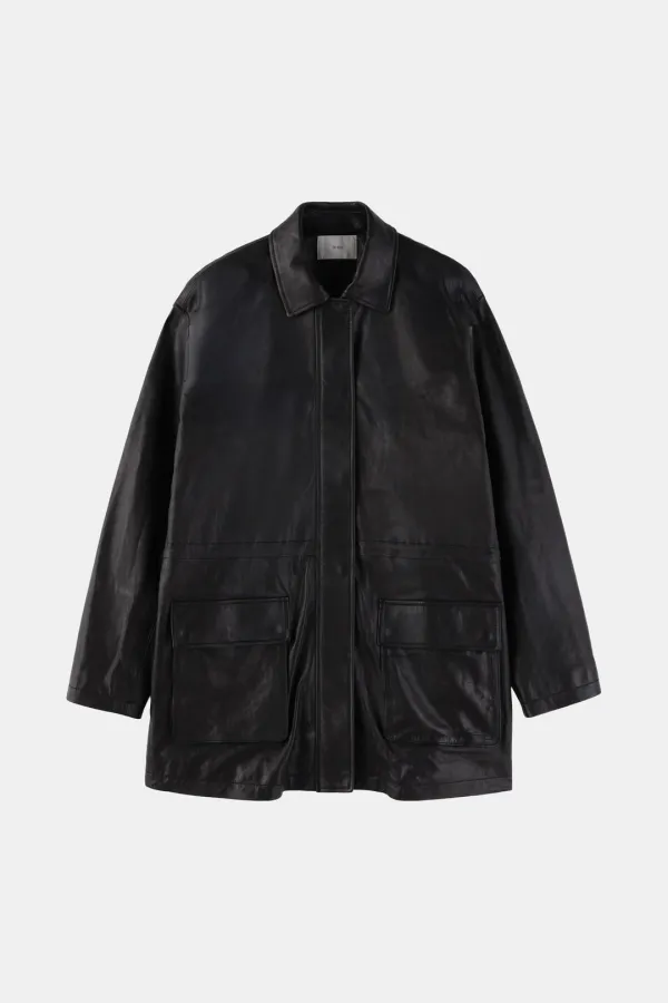 [Exclusive] Draw Leather Jacket in Warm Black
