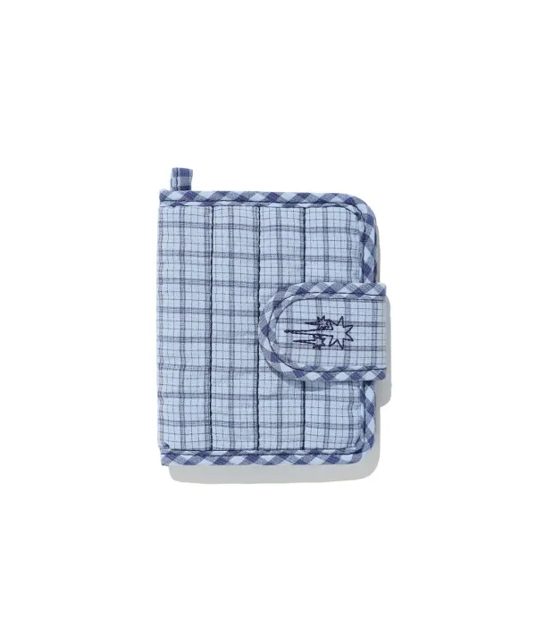 puffy check wallet[blue]