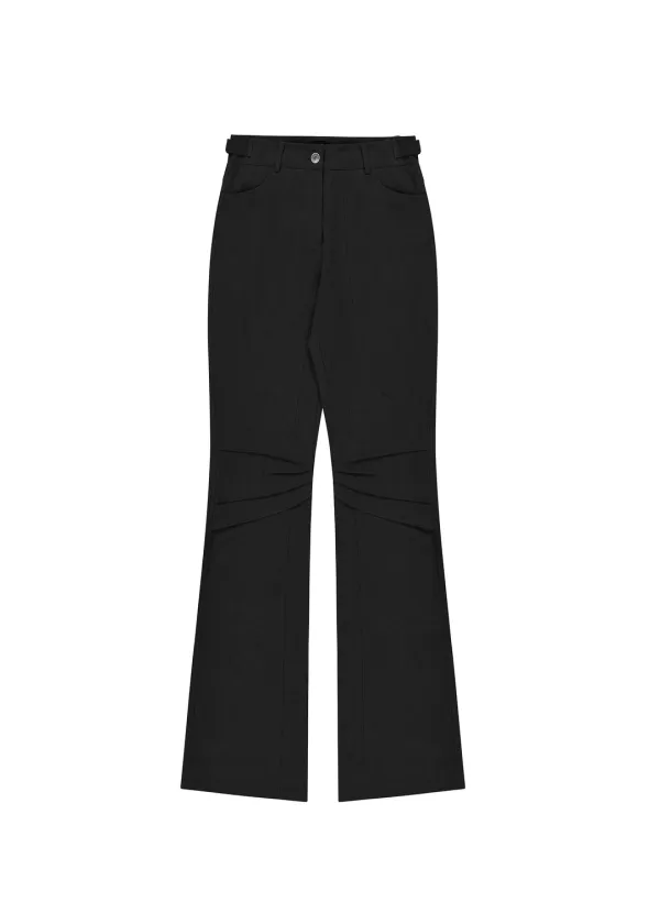 AMPLE KNEE COTTON BOOTCUT, BLACK