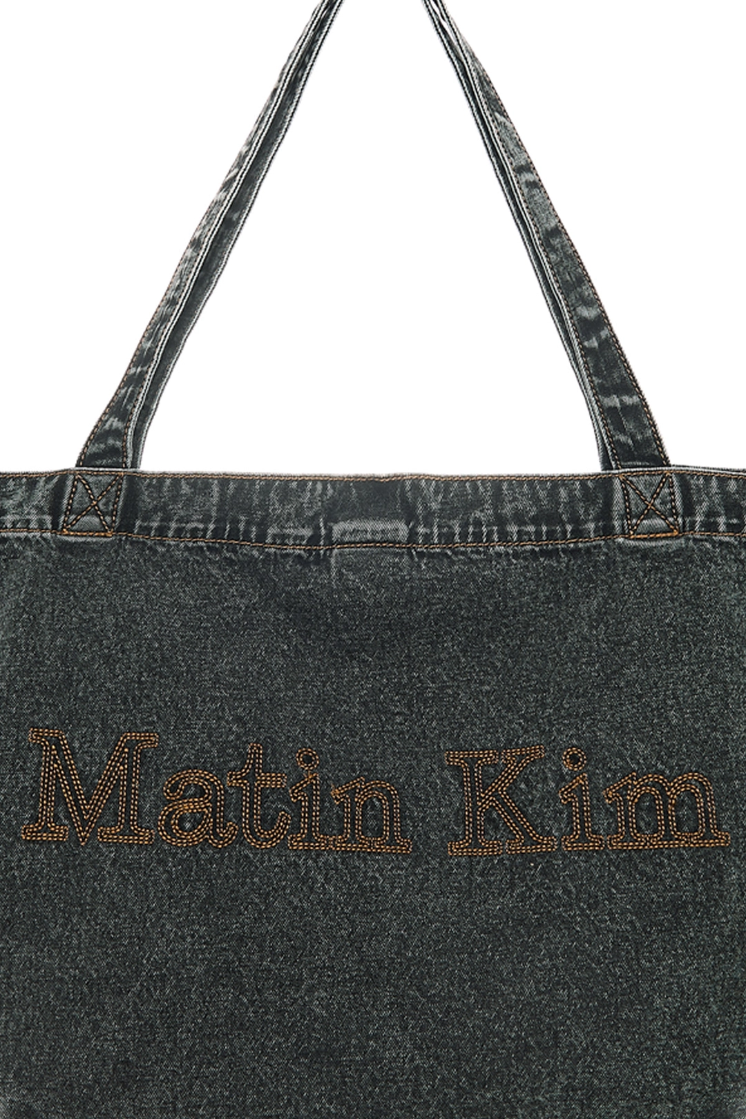 마뗑킴 MATIN STITCH DENIM SHOULDER BAG IN BLACK 상품 이미지 2