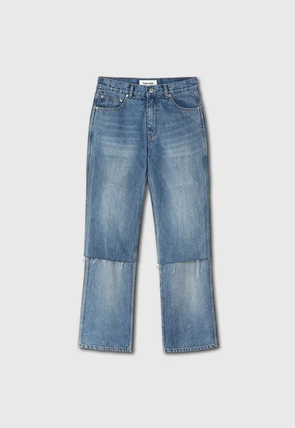 Layered Denim Jeans_ Washed Blue