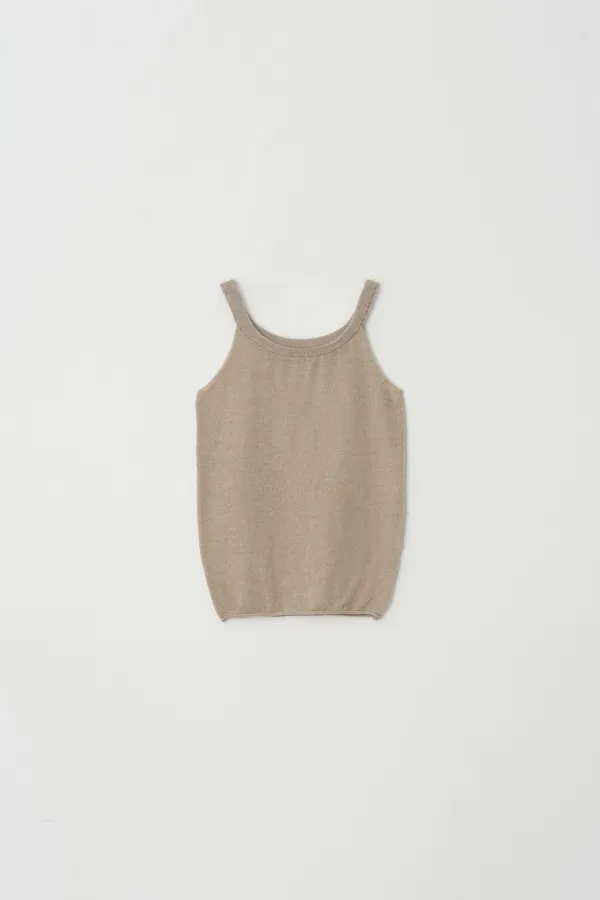 Sleeveless Knit Top (beige)