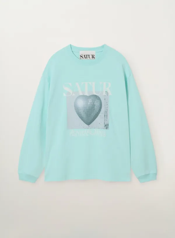 Mirrorball Graphic Long Sleeve - Mint