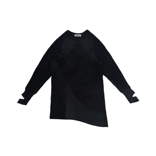 AW24 CURVED RAGLAN SWEATER (BLACK)
