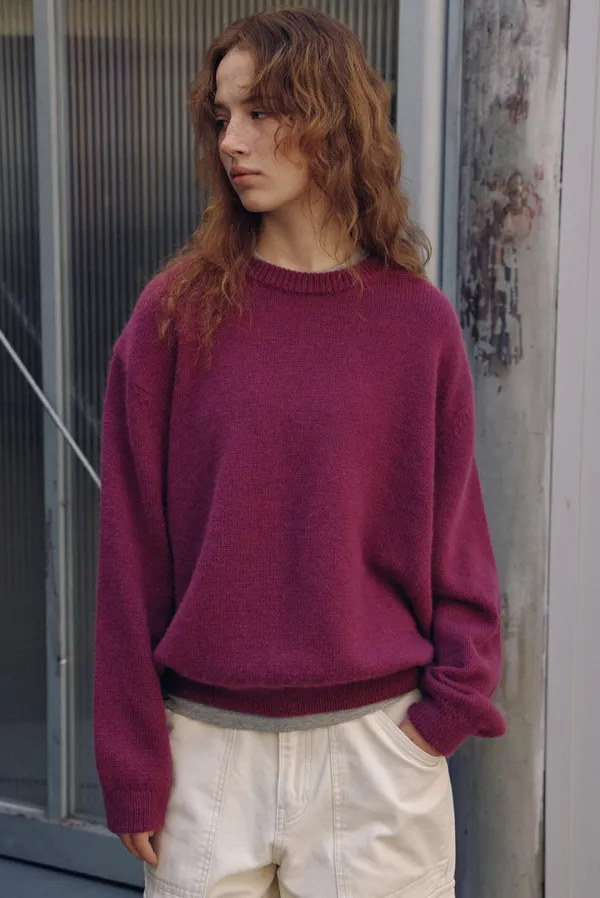 raccoon soft knit - marsala