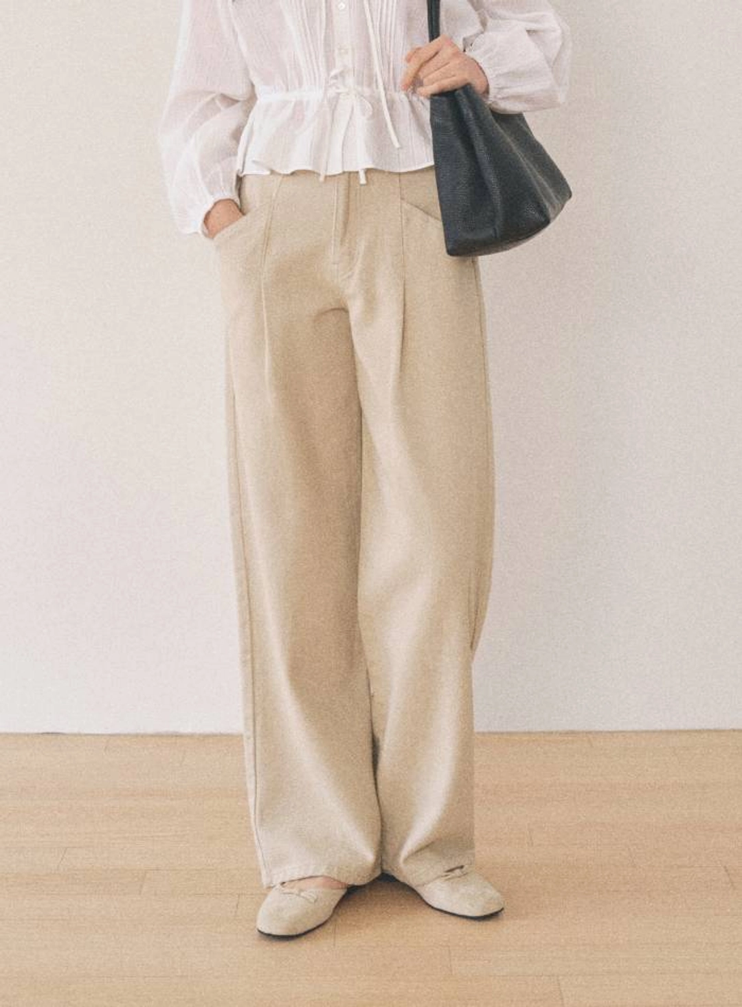 망고매니플리즈 JETA PINTUCK JEANS_LIGHT BEIGE 상품 이미지 2