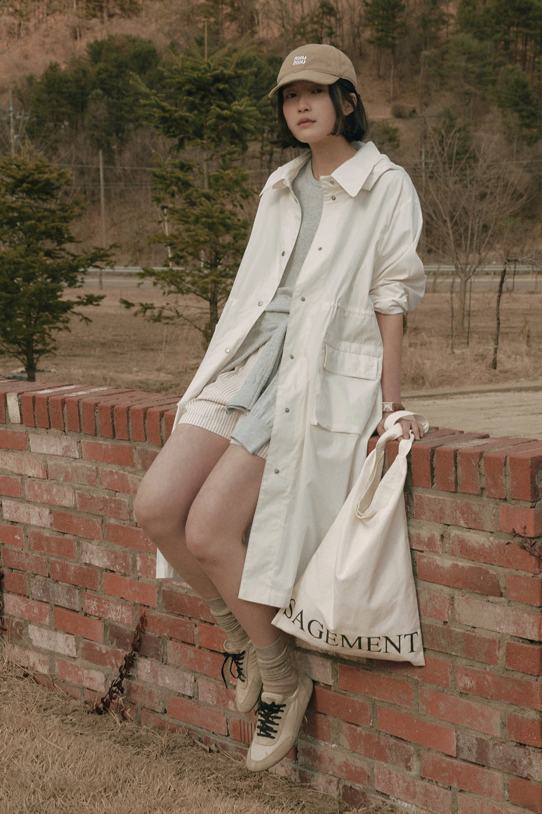 세이지먼트 MASS HOOD TRENCH COAT_IVORY 상품 이미지 2