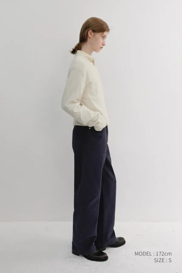 BRUSHED STRAIGHT JEANS NAVY_UDPA6D223N2