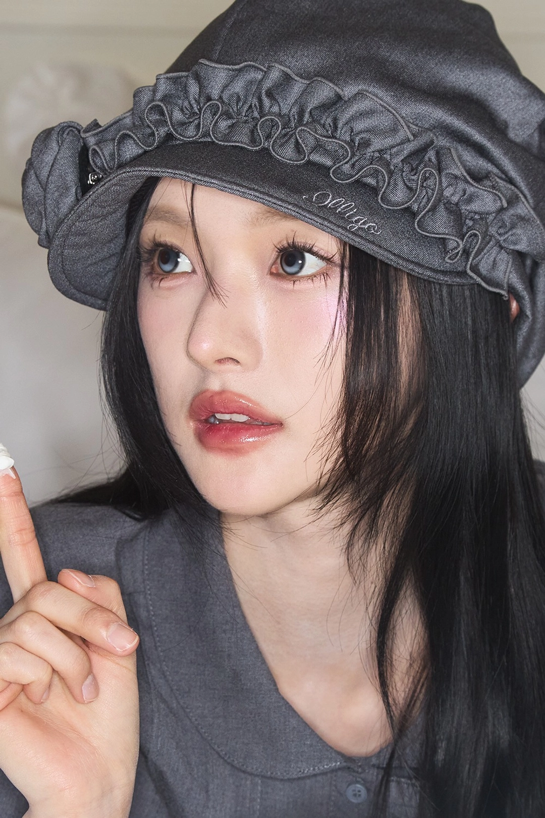 일리고 플레르 러플 헌팅캡 그레이 상품 이미지 2