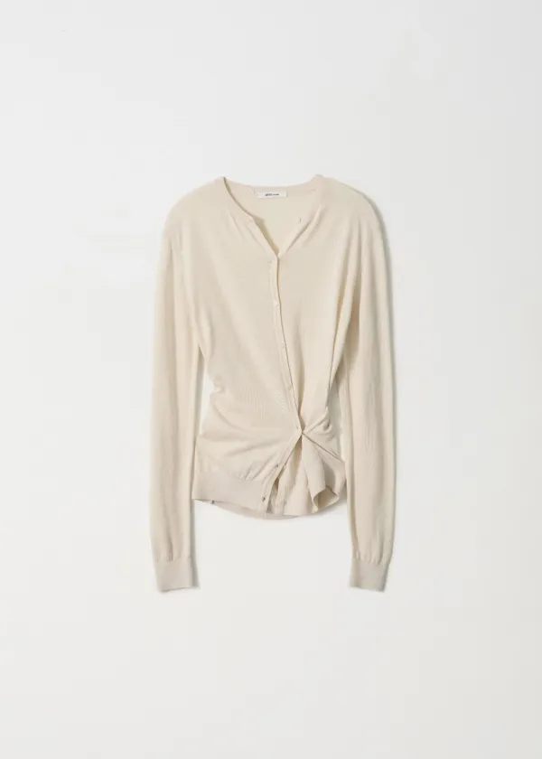 [2nd] Silk Blend Two-Way Knit Cardigan_Cream