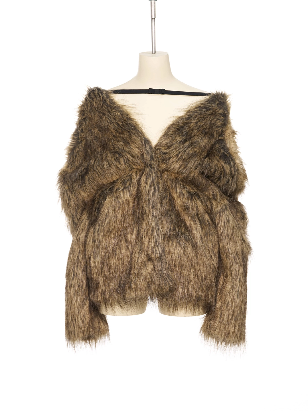 푸쉬버튼 FW25 BROWN FAUX FUR STRAP POINT JACKET 상품 이미지 1