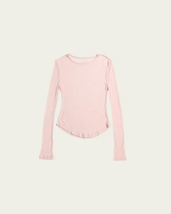 Basic Scoop Tee - Pink