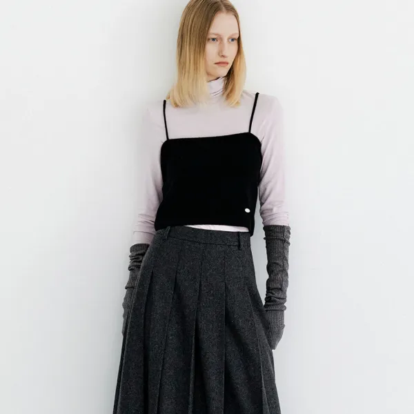 (Z-T-6986)ESSENTIAL CASHMERE BUSTIER KNIT