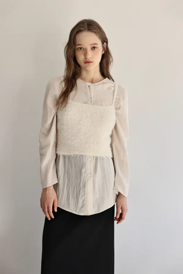 Erin knit bustier (ivory)